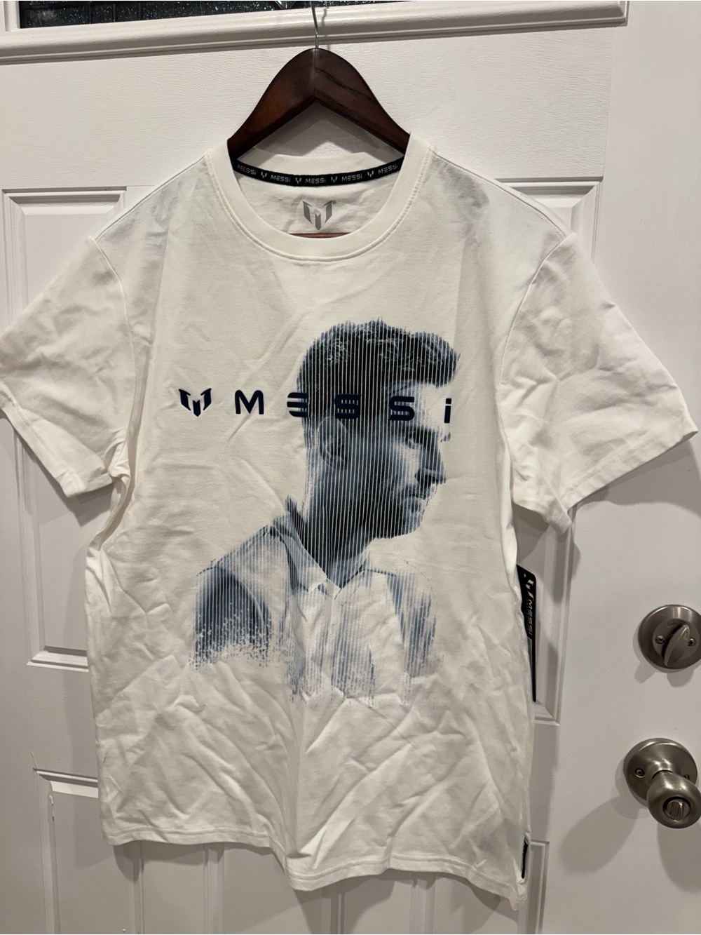 Messi Men’s White Graphic Short-Sleeve Tee